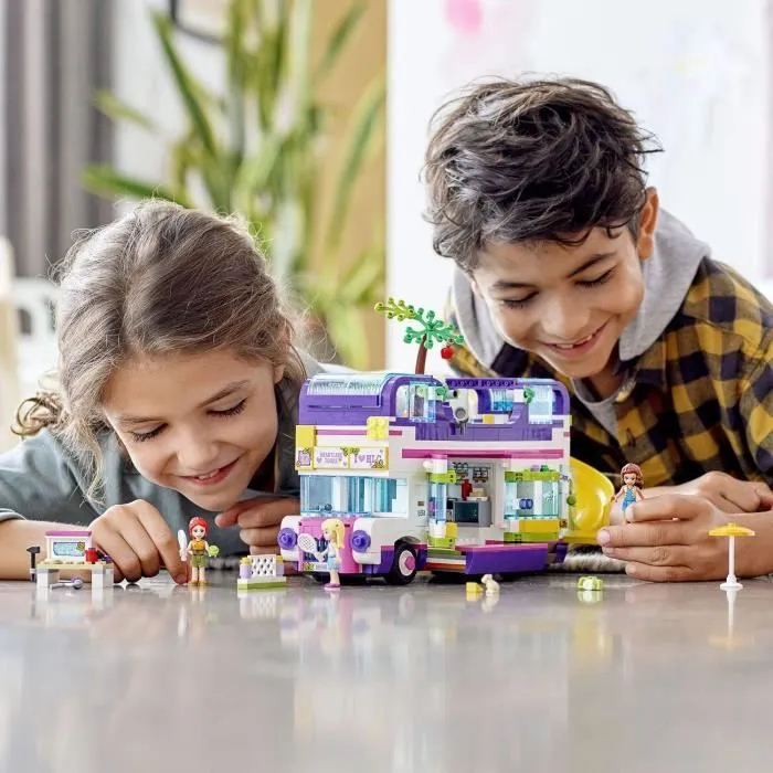 LEGO® Friends 41395 Le Bus de l’Amitié avec Maison de Poupée, Jouet avec Piscine et Toboggan, pour Enfant 8 ans et +-3