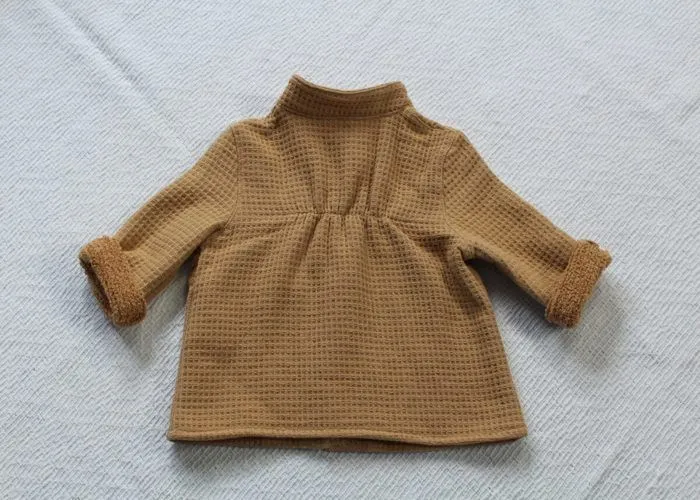 Manteau gaufré doux et chaud-3