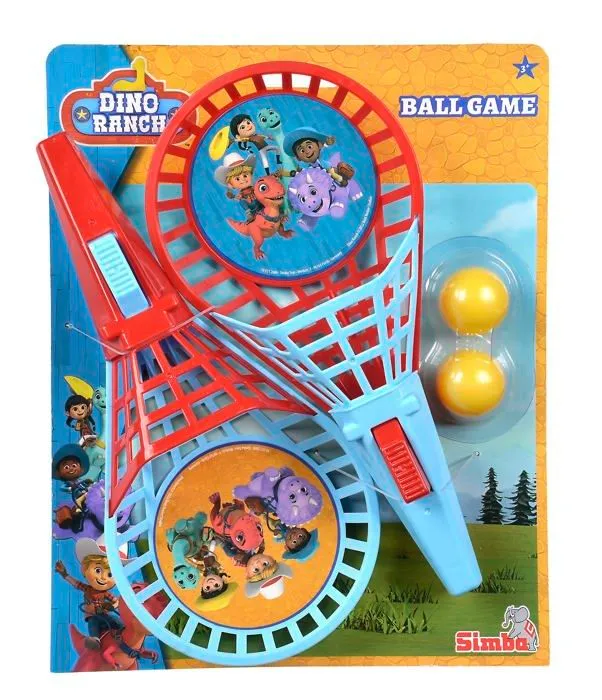 Jeu d'adresse Simba - 109312606 - Dino Ranch Jeu paniers de 27 cm, 2 balles a partir de 3 Ans, , Multicolore-0