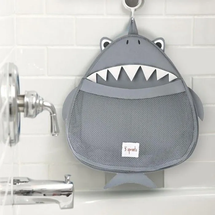 3 Sprouts - Filet de rangement pour le bain Requin - ELEMENTS FOR KIDS-2