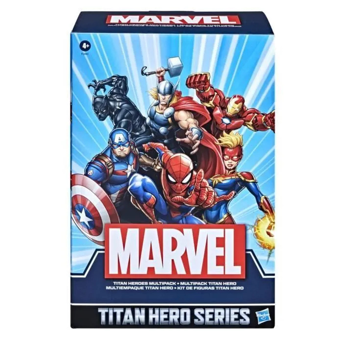 Pack 6 figurines Avengers de 30 cm, Marvel Titan Hero Series Multipack Titan Hero, dès 4 ans-6