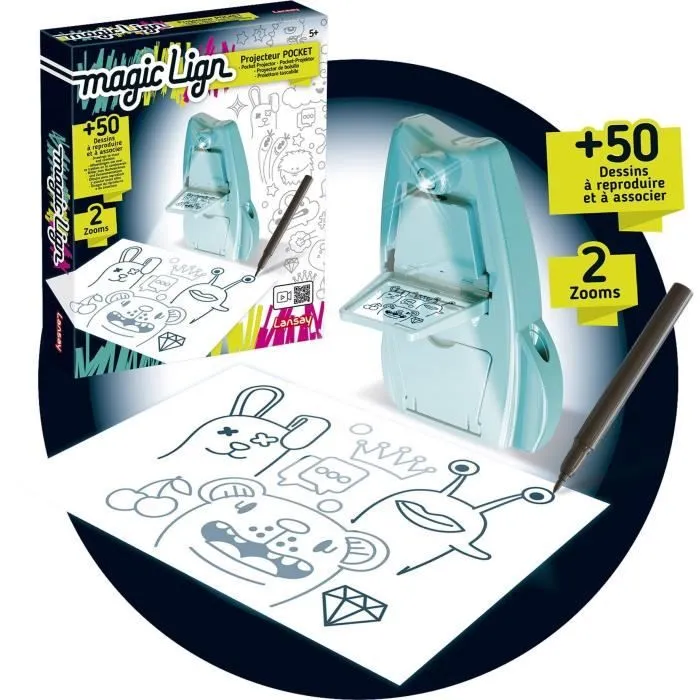 Projecteur Pocket Magic Lign - Dessins et Coloriages - Lansay - Dès 5 ans-0