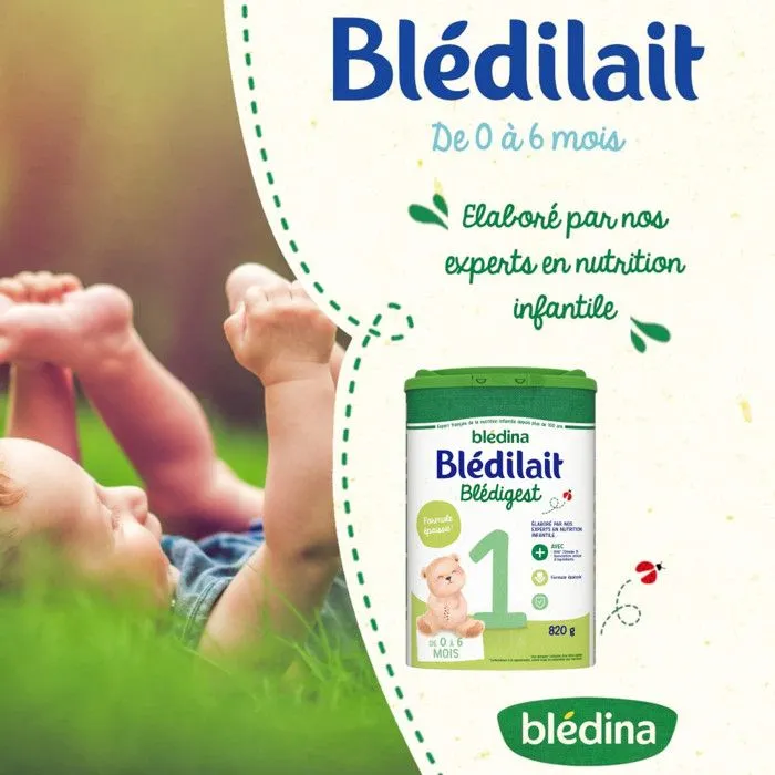 3 Boîtes de Lait en poudre Premium 1 (3x820g) - Blédilait De 0 à 6 Mois-1