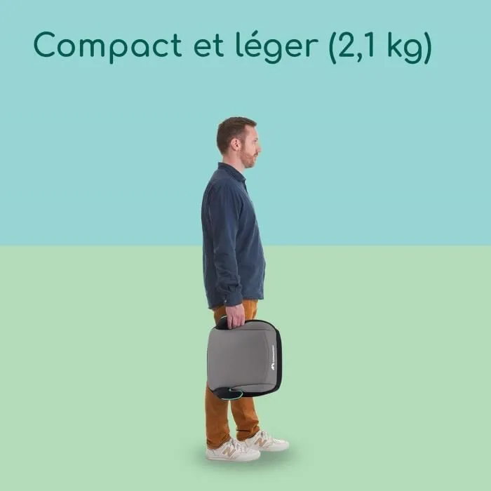 BEBECONFORT Siège auto Manga i-Fix, Rehausseur ISOFIX, de 6 à 12 ans, 22-36 kg, 125-150 cm, Gray Mist-8