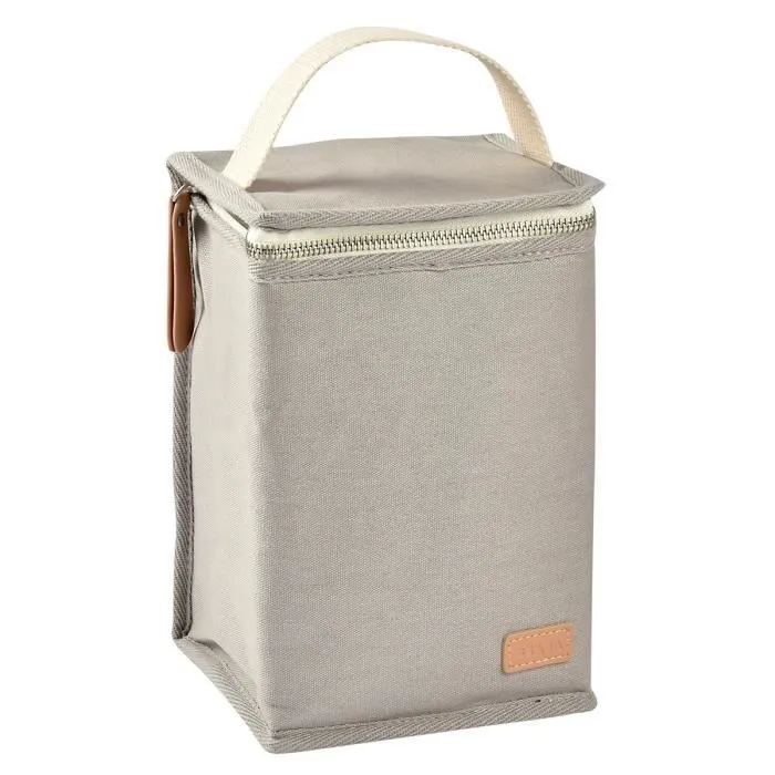 BEABA, Pochette repas bébé, isotherme, gris perle-0
