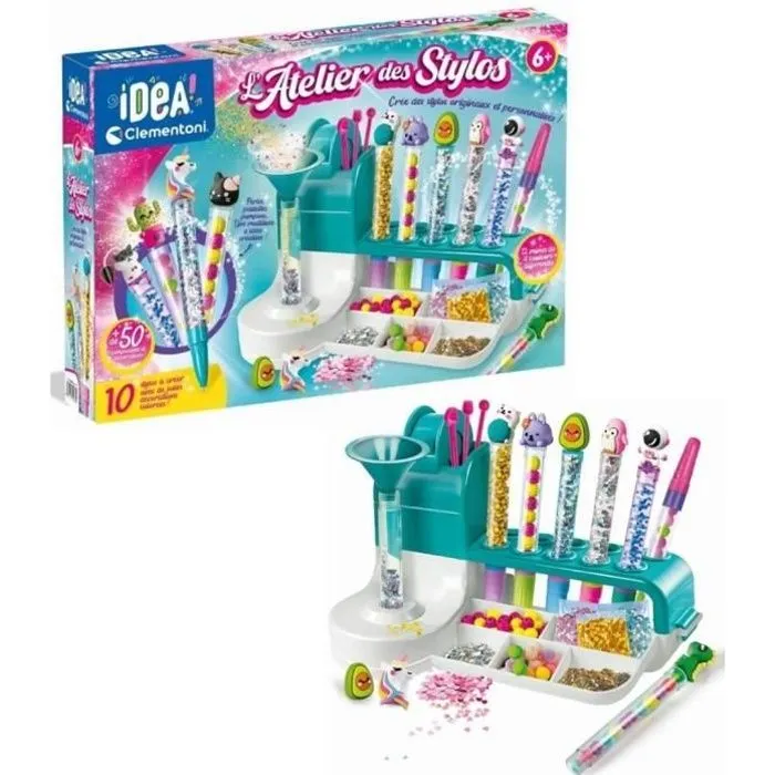 Clementoni - Atelier des Stylos - Crée et personnalise 10 stylos - Fabriqué en Italie-0