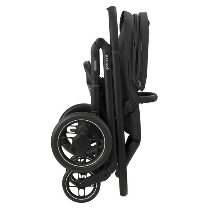 MAXI-COSI poussette Duo combinée Plaza Plus, de la naissance à 4 ans (22kg), Nacelle incluse, Confortable, Essential Black-2