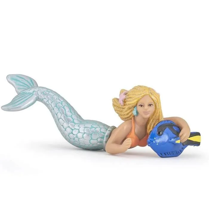 Figurine sirène nageant Coloris Unique-0