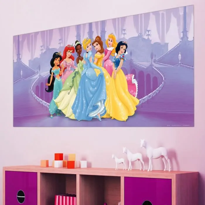 Poster Princesses DisneyCollection : Jasmine, Ariel, Tiana, Cendrillon, Belle, Blanche Neige, Aurore Donnez à votre enfant la décor-2