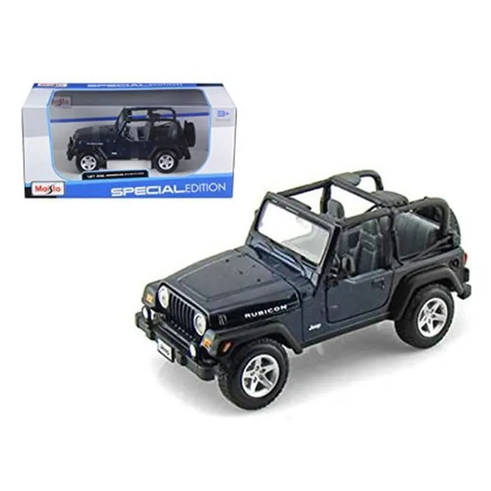 Miniature de véhicule - SPECIAL - JEEP WRANGLER RUBICON - 1:24 - Métal - Noir et gris-0