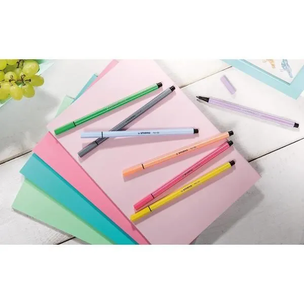Feutre de dessin - STABILO - Pen 68 Pastellove - 15 feutres - Pointe moyenne 1 mm - Multicolore-2