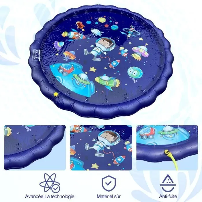 PIMPIMSKY - Piscine Gonflable Enfant - Tapis de Jet d'eau - Tapis de jeux - Tapis De Pulvérisation d'eau PVC-2