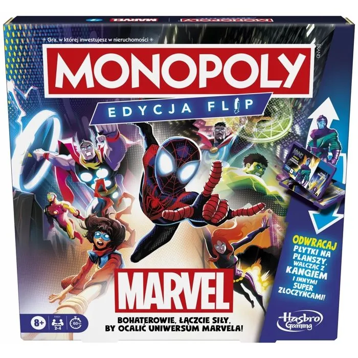 Jeu de société - Hasbro - Monopoly Marvel - Héros Unis - 2 à 4 joueurs - 8+ ans-0