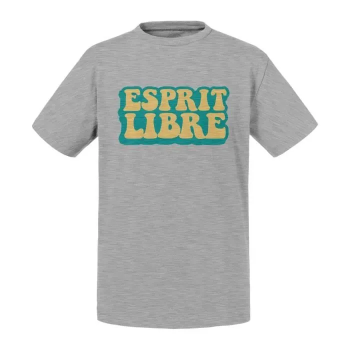 T-shirt Enfant Gris Esprit Libre Bohémien Hippie Liberté-0