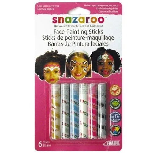 Peinture pour visage filles - SNAZAROO - Sticks - À base d'eau - Facile à démaquiller-0