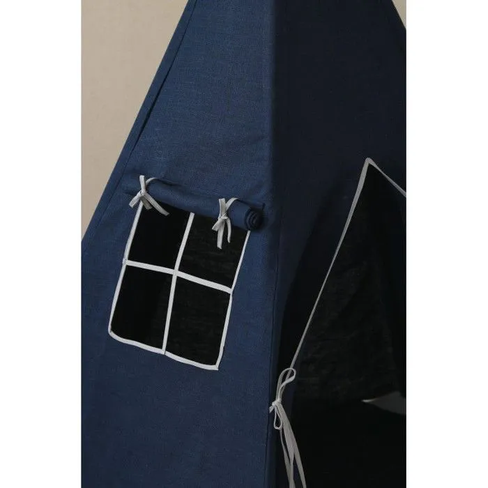 Tipi en lin enfant Moi Mili "Bleu Marine" - bleu marine - TU-1