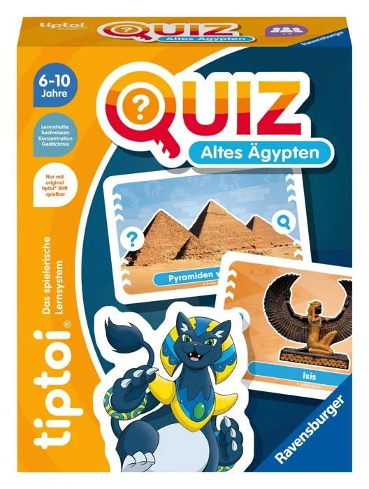 Ravensburger - 00166 - tiptoi Egypte Ancienne Jeu de Quiz pour Enfants a partir de 6 Ans pour 1 a 4 Joueurs, Multicolore-0