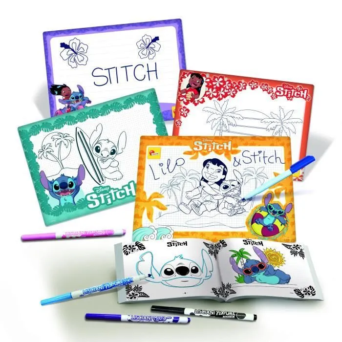 Jeu de coloriage - Liscianigiochi - Ecole de dessin STITCH - Multicolore - 4 ardoises - 3 ans et plus-1