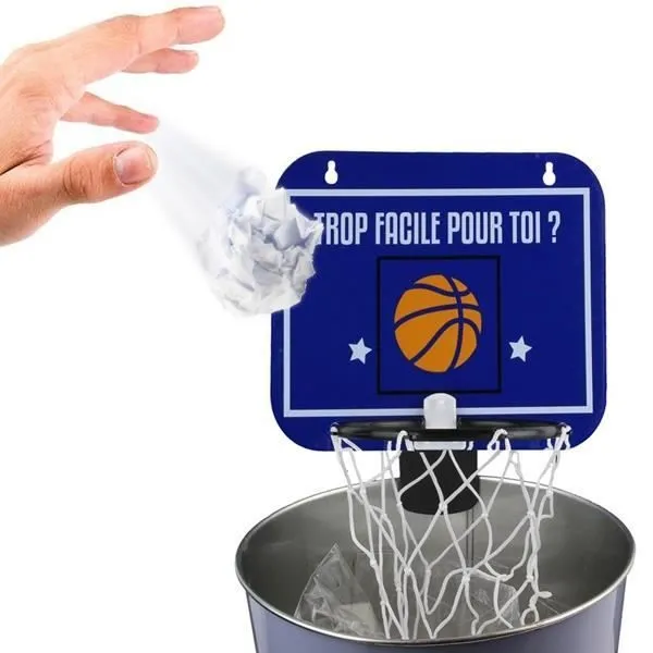 Panier de Basket - Bureau - Fixation pince - Couleur aléatoire - Cadeau insolite - Multisport-1