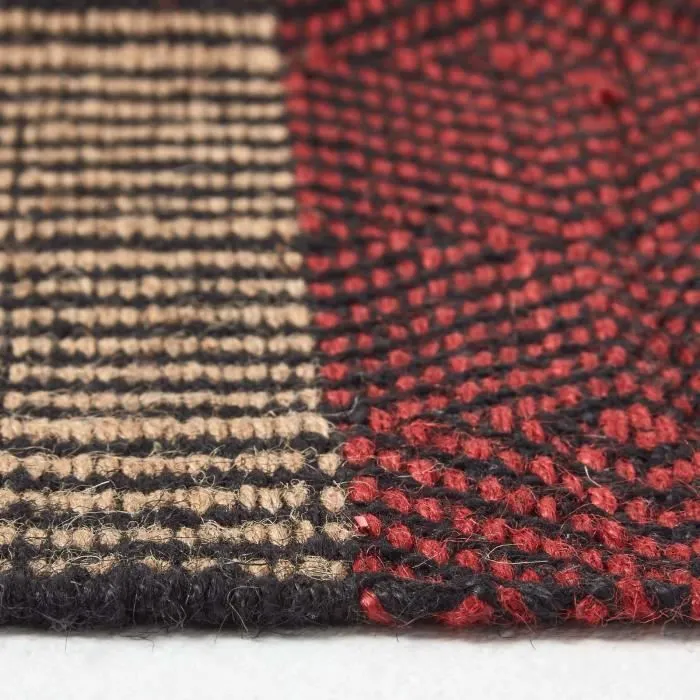 Tapis en Jute - HOMESCAPES - Multicolore Rayé - Fibres Naturelles - 90 x 150 cm-3