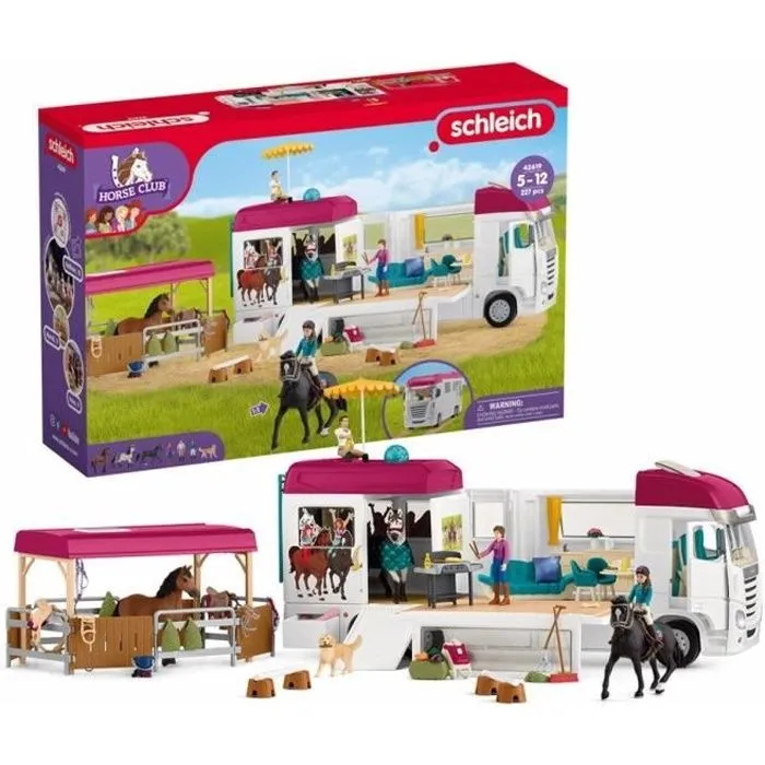 Camping-Car Equestre, schleich 42619 HORSE CLUB - coffret, 227 pièces, dès 5 ans-0