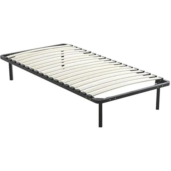 Sommier à Lattes IZTOSS - 90x190 cm - Pieds Inclus-0