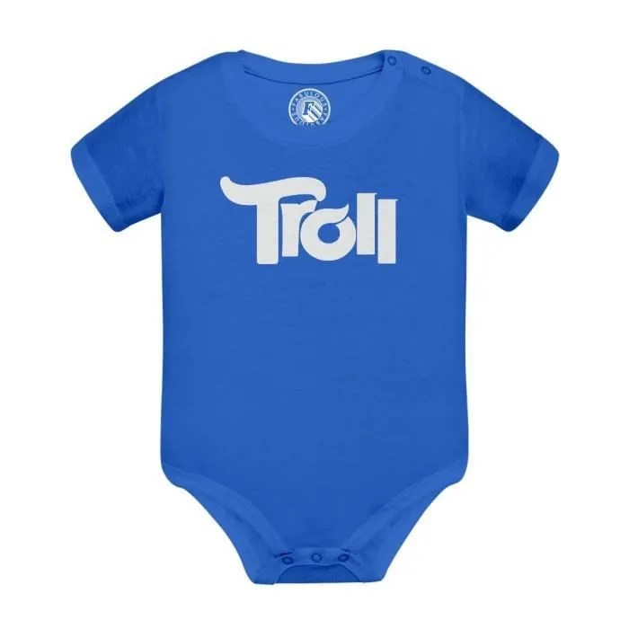 Body Bébé Manche Courte Bleu Troll Jeux Vidéo Meme Internet Gamer-0