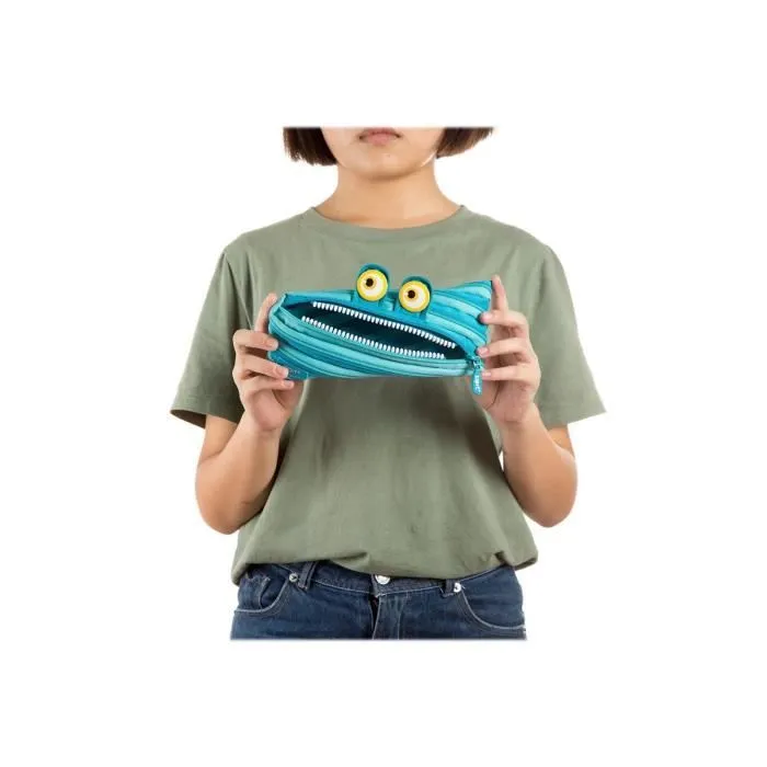 Trousse - ZIPIT - Wildlings - Polyester - Bleu - Zippée-3