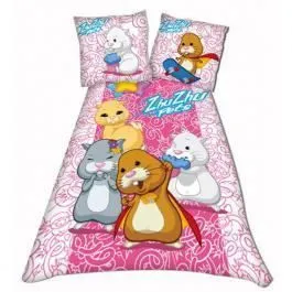 Parure de lit - ZHU ZHU PETS - Pink - 140 x 200 cm - 100% Coton - Enfant-0