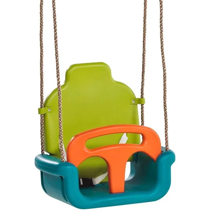 Siège de balançoire KBT - Modèle de croissance - Vert/Orange - Pour enfant de 18 à 36 mois-0