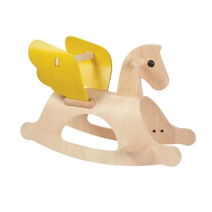 Jeu en bois Pégase à bascules - PLAN TOYS - Mixte - 32 x 63 x 43.5 cm - A partir de 12 mois-0