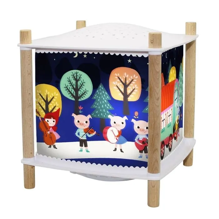 Veilleuse Lanterne - TROUSSELIER - Petit Chaperon Rouge - Bois - Bleu - Enfant - Mixte - 3 ans-0