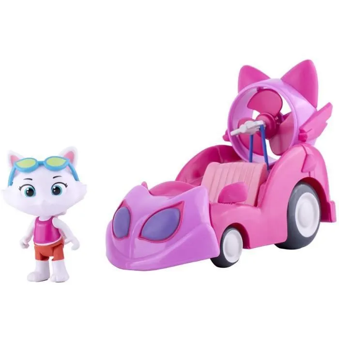 Voiture Smoby 44 Chats de Buffycats avec Personnage 8 cm - Blanc - Jouet pour Enfant de 3 Ans et Plus-2