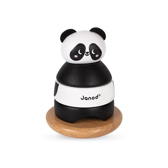 Jouet d'éveil en bois - Janod - Culbuto Panda - Noir - Mixte - Dès 12 mois-1