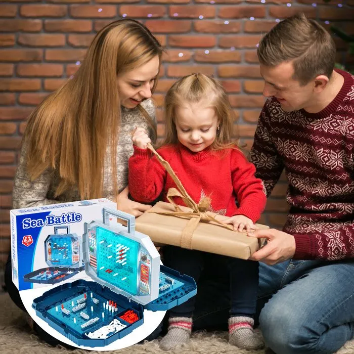 Jeu de stratégie BANKSHELL – Bataille navale en valise pour 2 joueurs avec bateaux et marqueurs – compact et malin-5