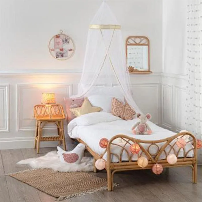 Lit Enfant en Rotin "Liberty" 90x190cm Naturel-1