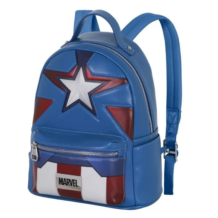 Sac à dos - MARVEL - Captain America - Bleu - Taille Unique - Urbain-0