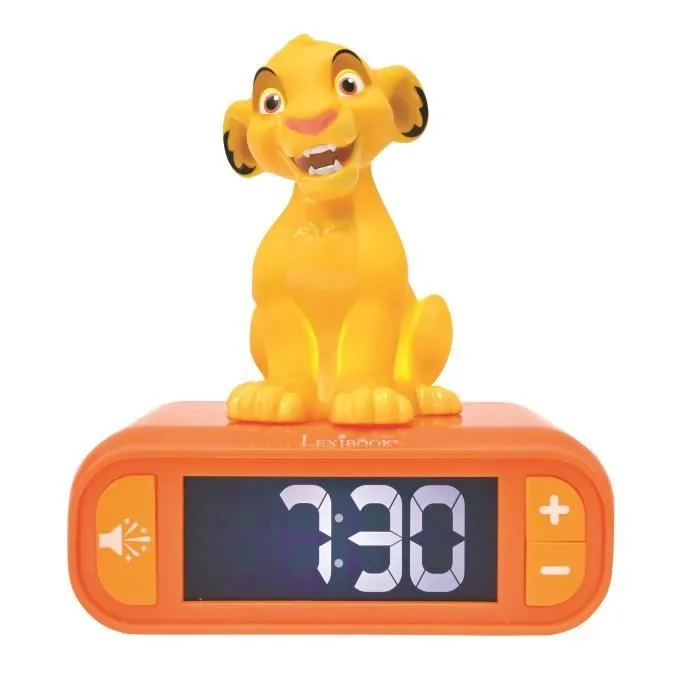 Réveil veilleuse digital LEXIBOOK - Simba - 3D lumineux et sonore - Jaune - Enfant-0