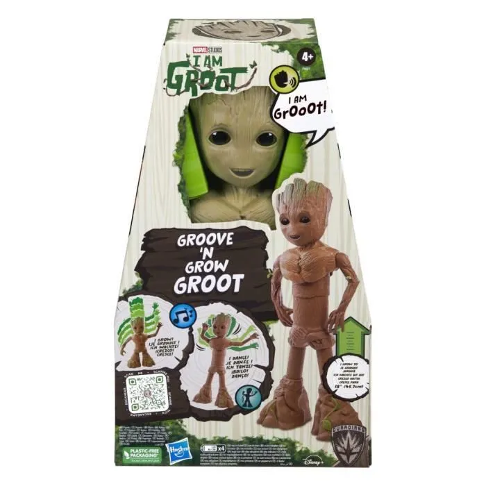 Figurine interactive Groot - HASBRO - I Am Groot Groove 'N Grow Groot - Grandit et danse - Multicolore-3
