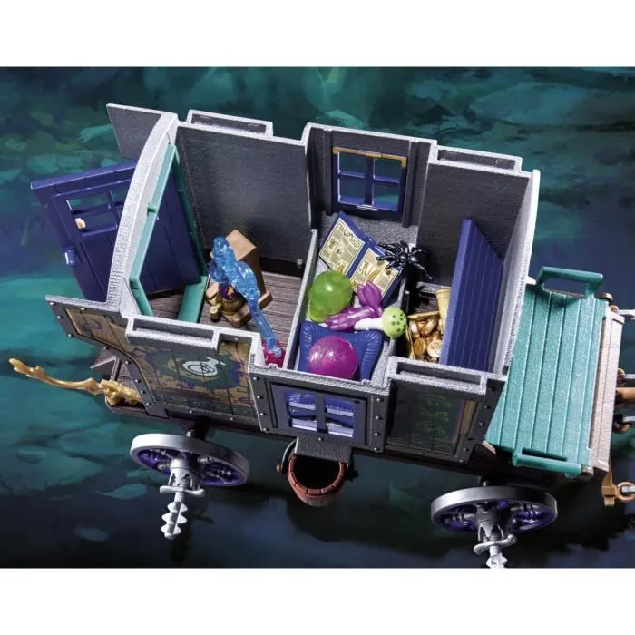 PLAYMOBIL - 70903 - Novelmore - Marchand et chariot avec cachette secrète et canon caché sur le toit-3