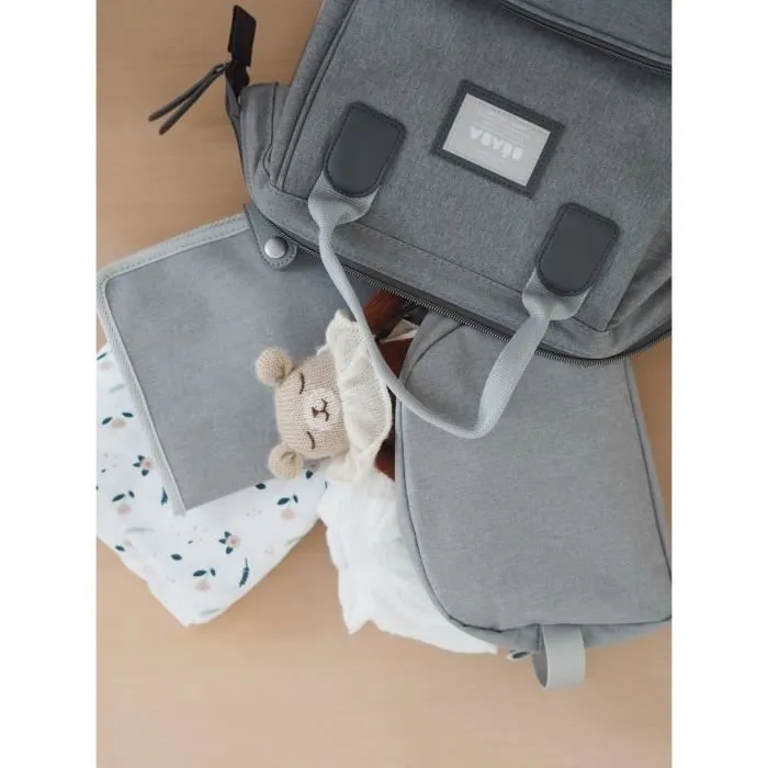 BEABA, Trousse de toilette bébé gris chiné-7