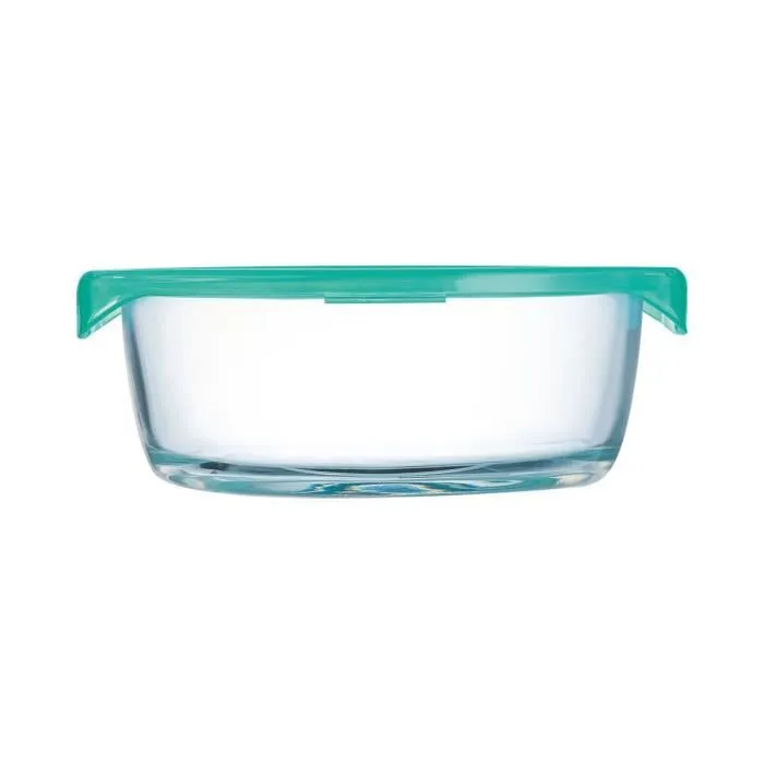 LUMINARC Boite ronde + couvercle Keep'n box 67 cl transparent et vert-2