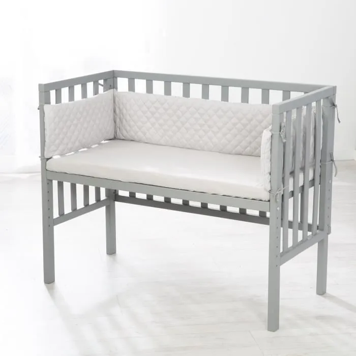 Berceau Cododo Réglable roba Style - ROBA - Taupe - Matelas PU - Tour de lit et Barrière-2
