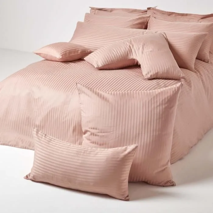 Taie d'oreiller en coton 330 fils Taupe, 60 x 60 cm-3