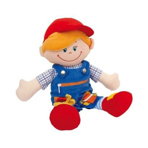 Poupées en tissu Chiara & Massimo - LEGLER - Ensemble de 2 - Age 3 ans - Jouet en tissu - Rose-0