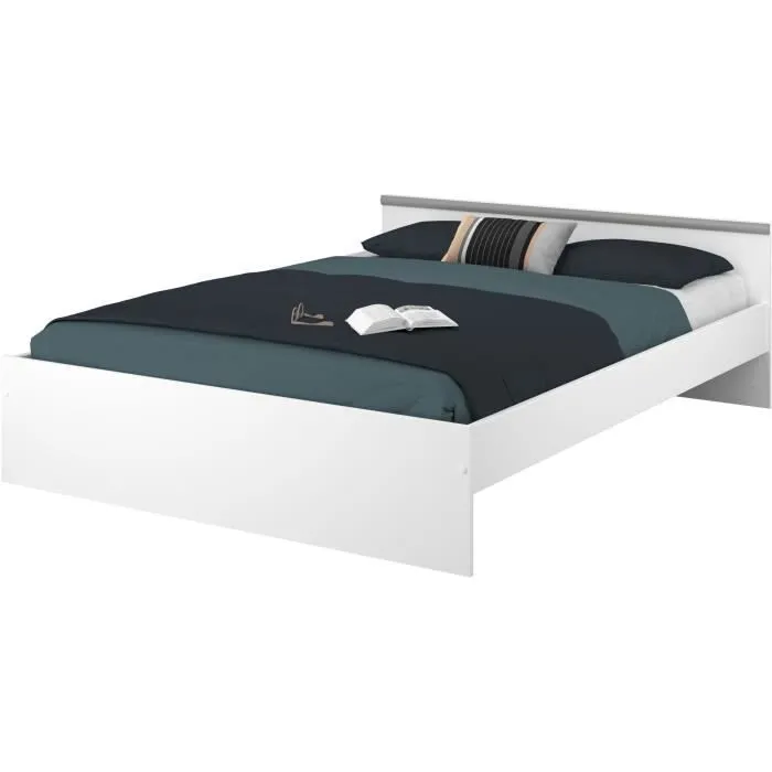 PARISOT ZODIAC Lit adulte 140 x 190 cm - Contemporain - Blanc mat-6