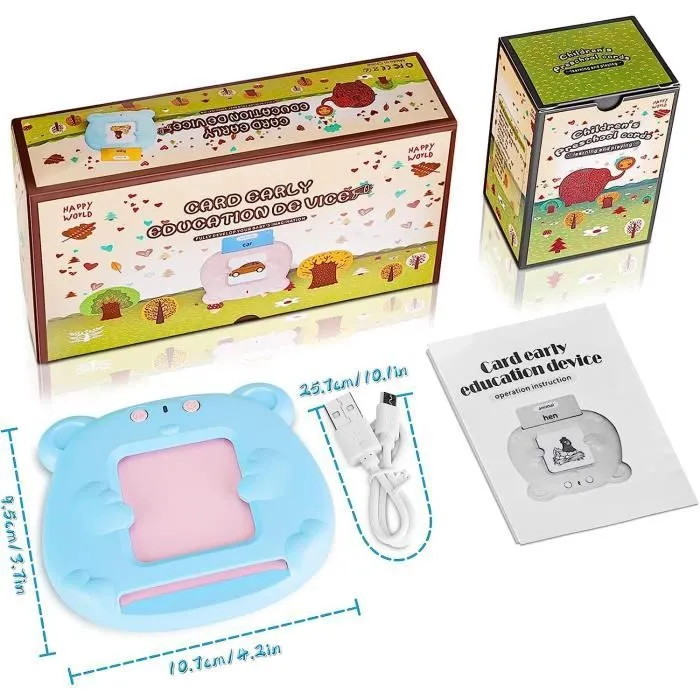 112 Cartes flash parlantes Français - PIMPIMSKY - Jeu d'apprentissage pour enfants 2 3 4 5 ans Jouets Éducatifs alphabet éducative-3