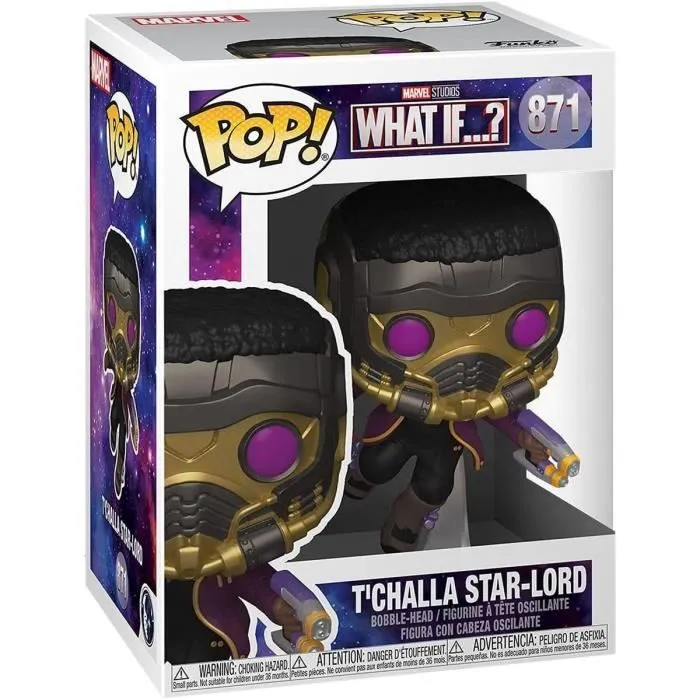 Figurine Funko Pop! Marvel Studios : What if…? - T'Challa Star-Lord-2