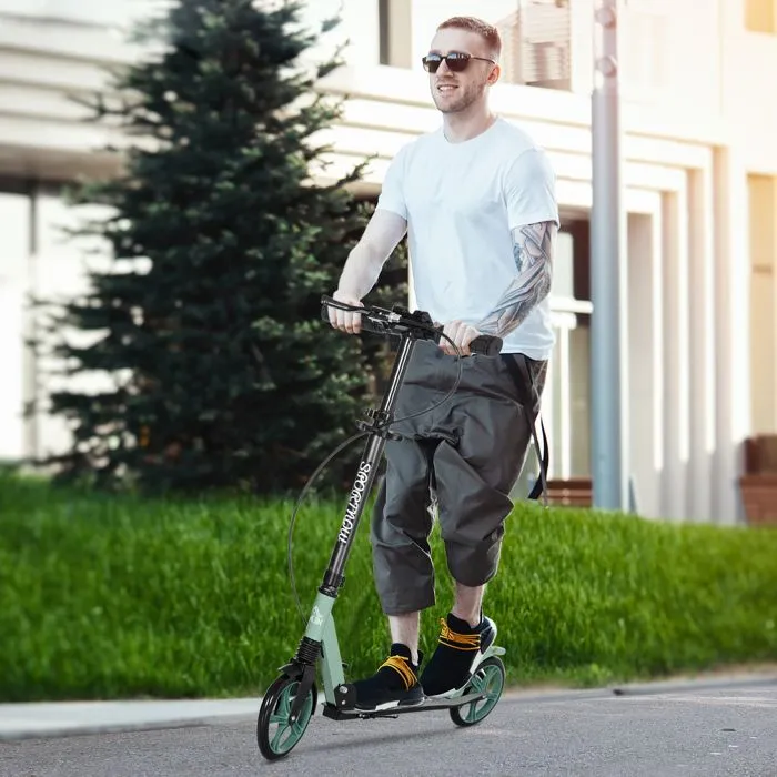 HOMCOM - Trottinette - Aluminium - 91.5x36.5x104cm - Vert-1