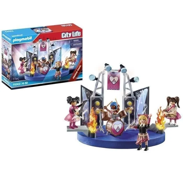 PLAYMOBIL 71042 Groupe de rock, Promo pack musiciens, City Life L'école, Dès 4 ans-6